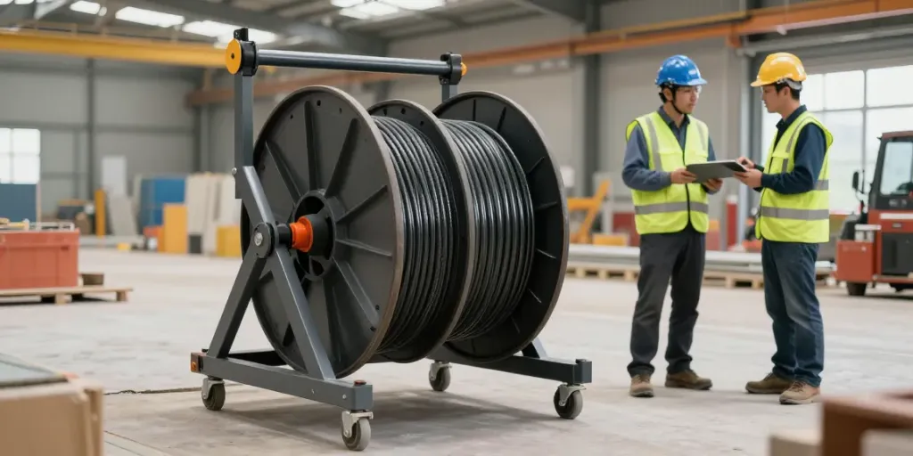 système de freinage pour enrouleur de câble, dispositif de sécurité avancé pour câbles sur chantiers de construction