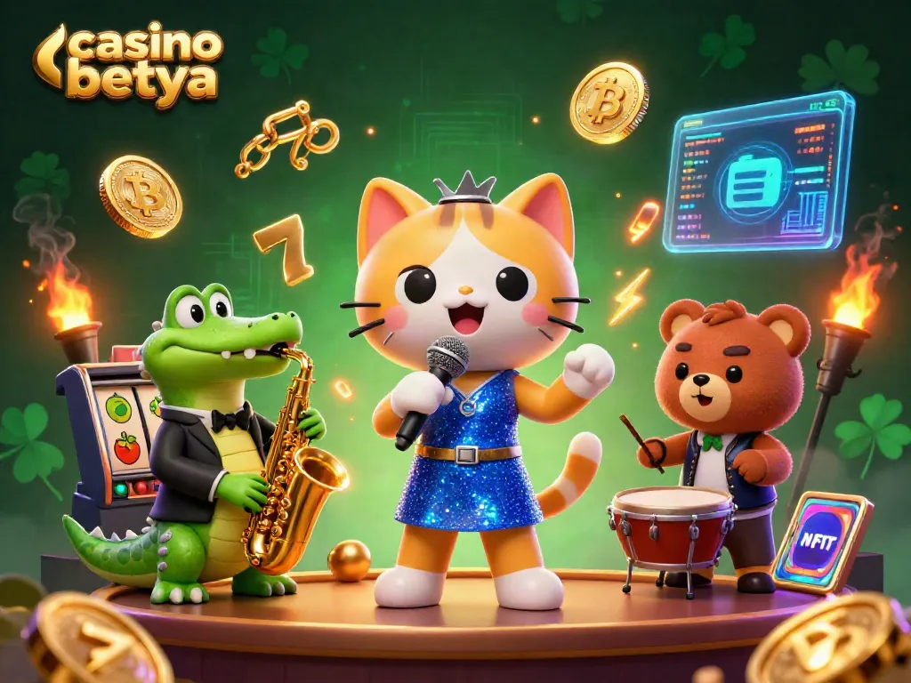 Engage with vibrant Slot games at casino betya featuring a lively jazz scene and crypto elements.